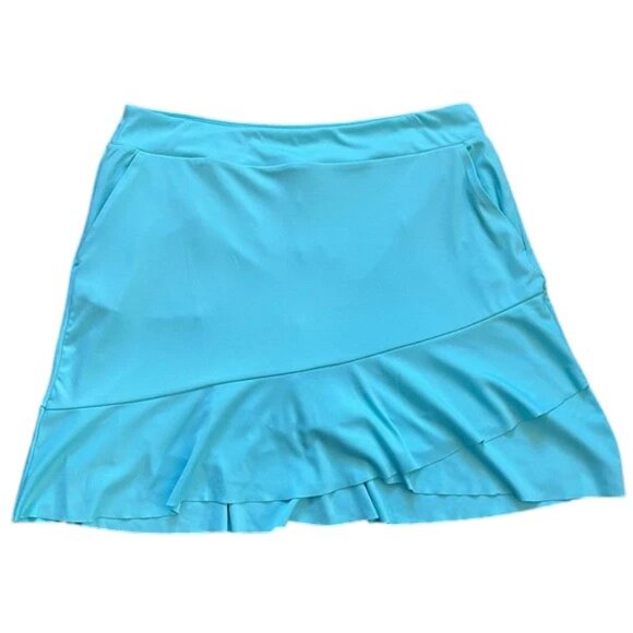 EUC Greg Norman PlayDry Ruffled Sculpting Golf Skort with Pockets - Picture 1 of 3